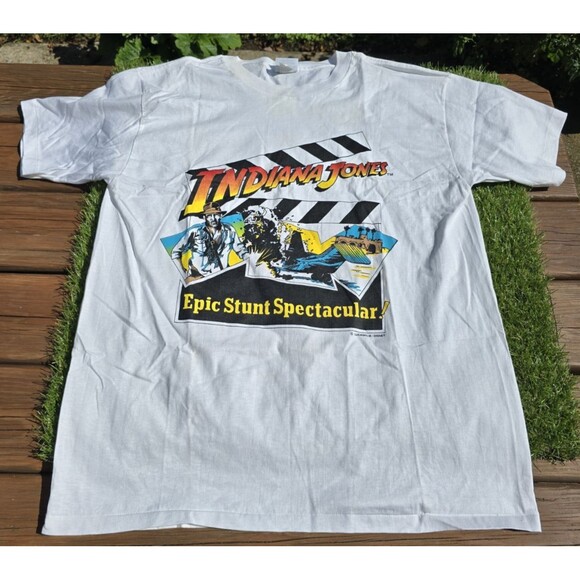 Vtg Indiana Jones Epic Stunt Spectacular Disney Shirt Size XL NOS Single Stitch - Picture 1 of 12